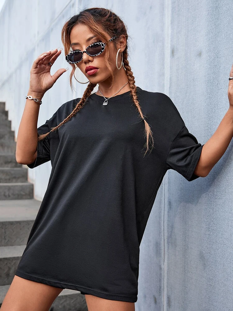 Blue Fire Dragon Creativity Print T-Shirt Female Oversize Casual Tshirt Comfortable Breathable Short Sleeve Cotton Brand Tops