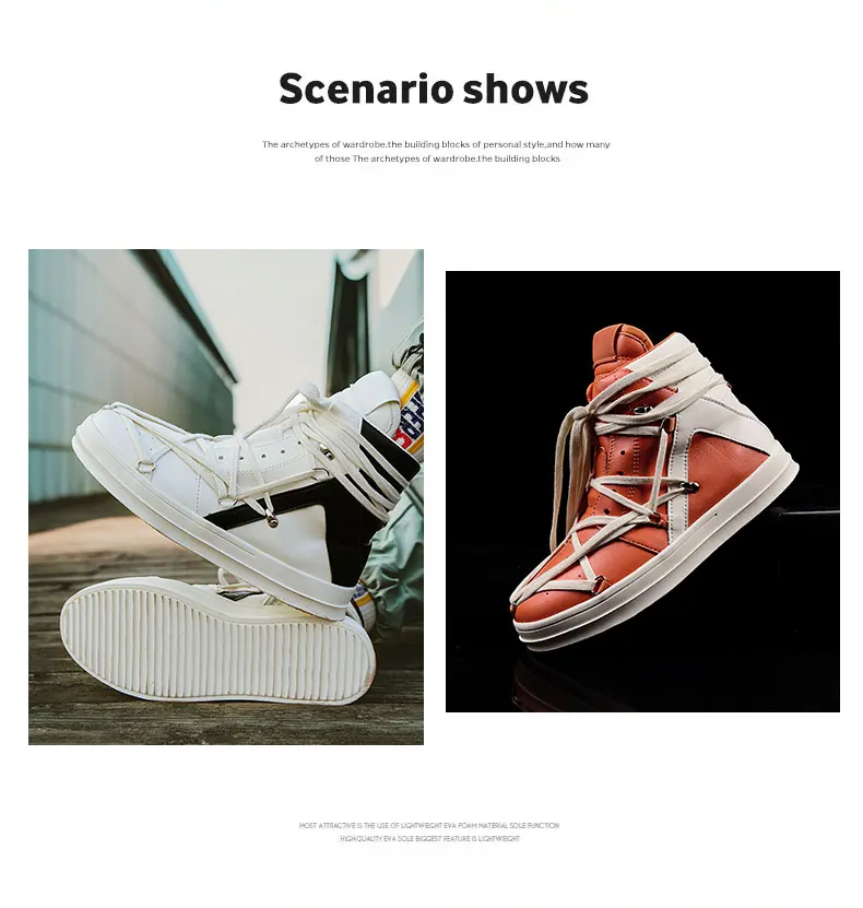 2023 High Quality Mens Casual Shoes Orange Luxury Designer Sneakers Men Lace Up High Street Fashion Trendy Men Platform Trainers