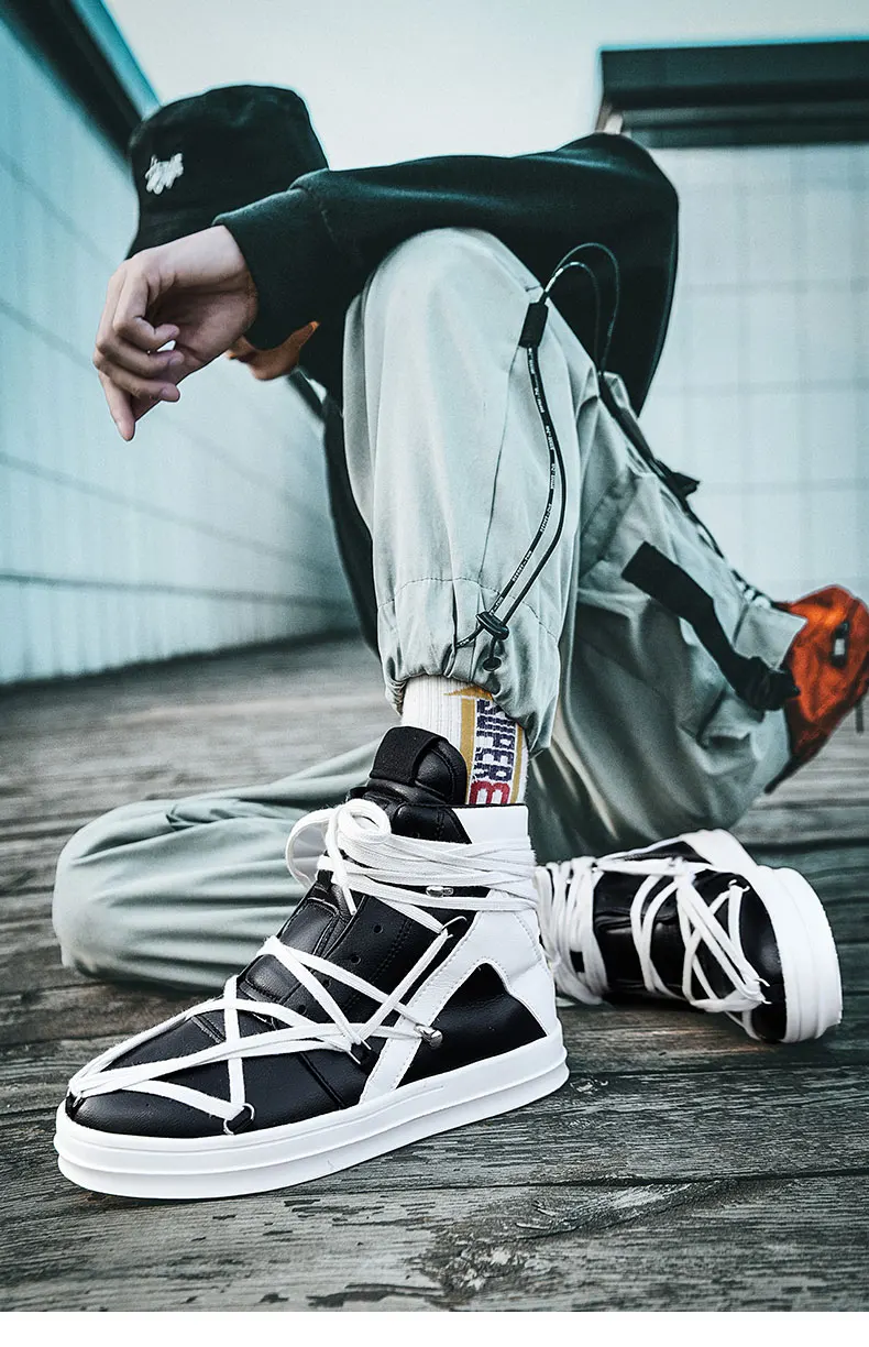 2023 High Quality Mens Casual Shoes Orange Luxury Designer Sneakers Men Lace Up High Street Fashion Trendy Men Platform Trainers
