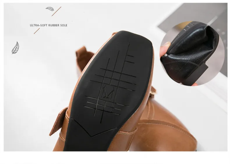AIYUQI Casual Women Shoes 2026 Spring New Genuine Leather Mother Flat Shoes Big Size 41 42 43 Square Soft Bottom Women Shoes