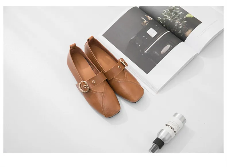 AIYUQI Casual Women Shoes 2026 Spring New Genuine Leather Mother Flat Shoes Big Size 41 42 43 Square Soft Bottom Women Shoes