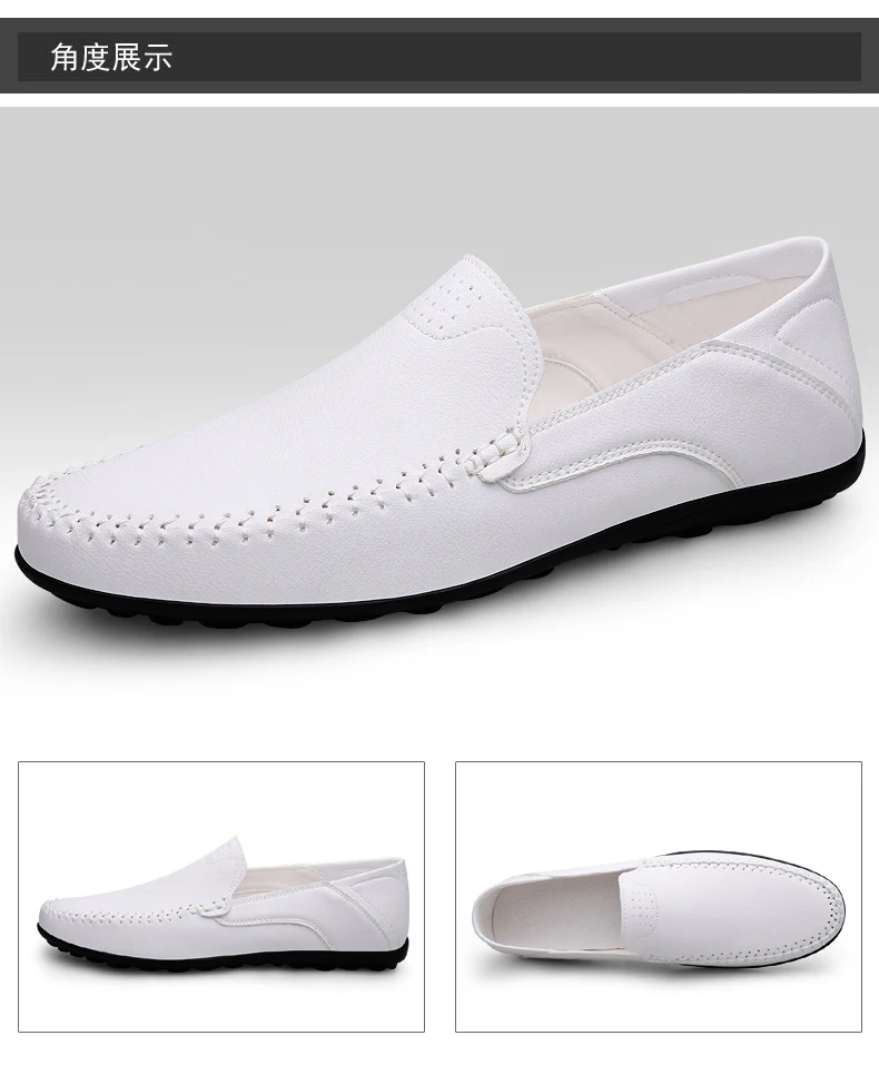 Luxury Leather Men Shoes Casual 2026 Italian Soft Men Loafers Handmade Moccasins Breathable Slip on Boat Shoes Zapatos Hombre