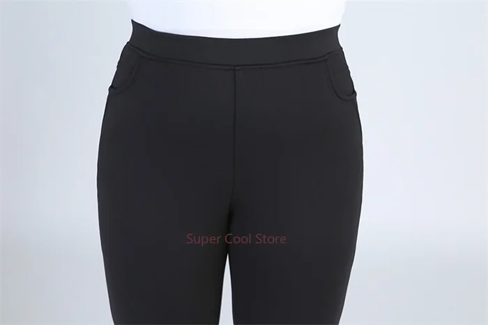 High Waist Winter Fleece Plus Size 140KG Women Pants 9XL 8XL 7XL 6XL 5XL High Stretched Warm Oversized Slim Fit Elegant Trousers