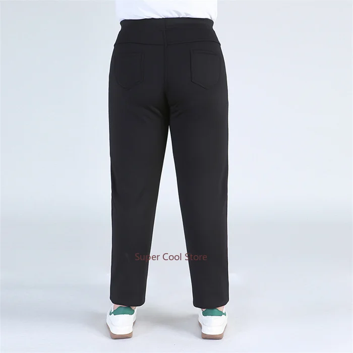 High Waist Winter Fleece Plus Size 140KG Women Pants 9XL 8XL 7XL 6XL 5XL High Stretched Warm Oversized Slim Fit Elegant Trousers