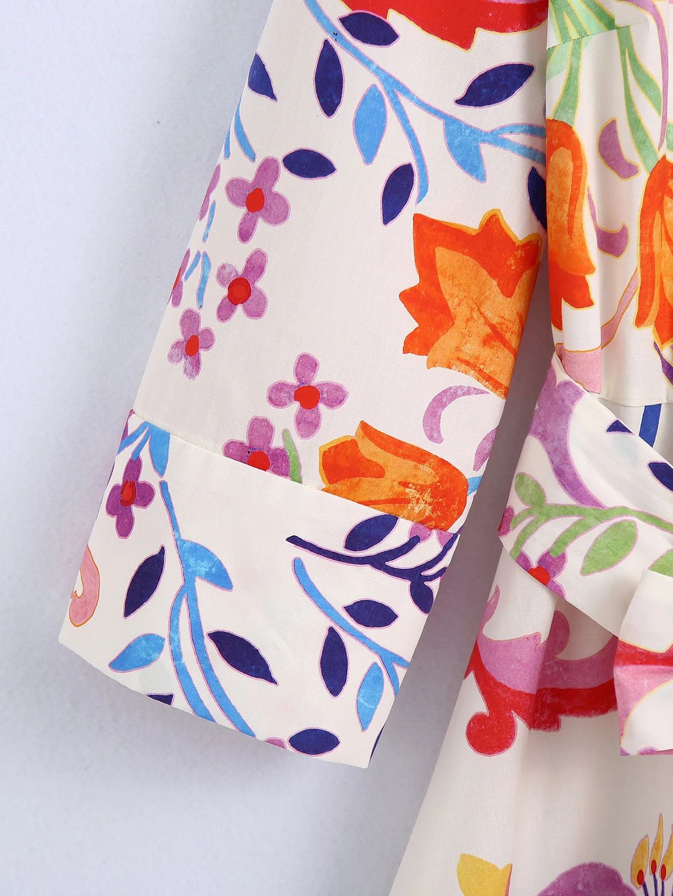 Summer Women Vintage Totem Floral Print Dress With Bow Female Sashes Midi Shirt Dress Chic Casual Slim Dresses Vestido