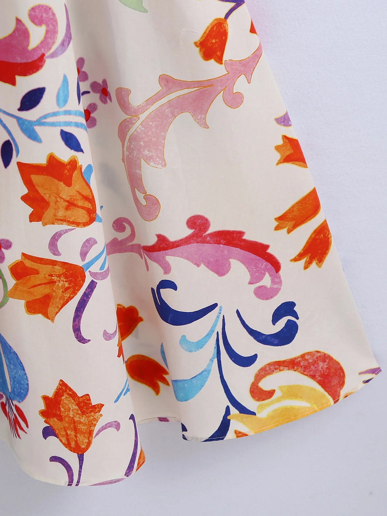 Summer Women Vintage Totem Floral Print Dress With Bow Female Sashes Midi Shirt Dress Chic Casual Slim Dresses Vestido