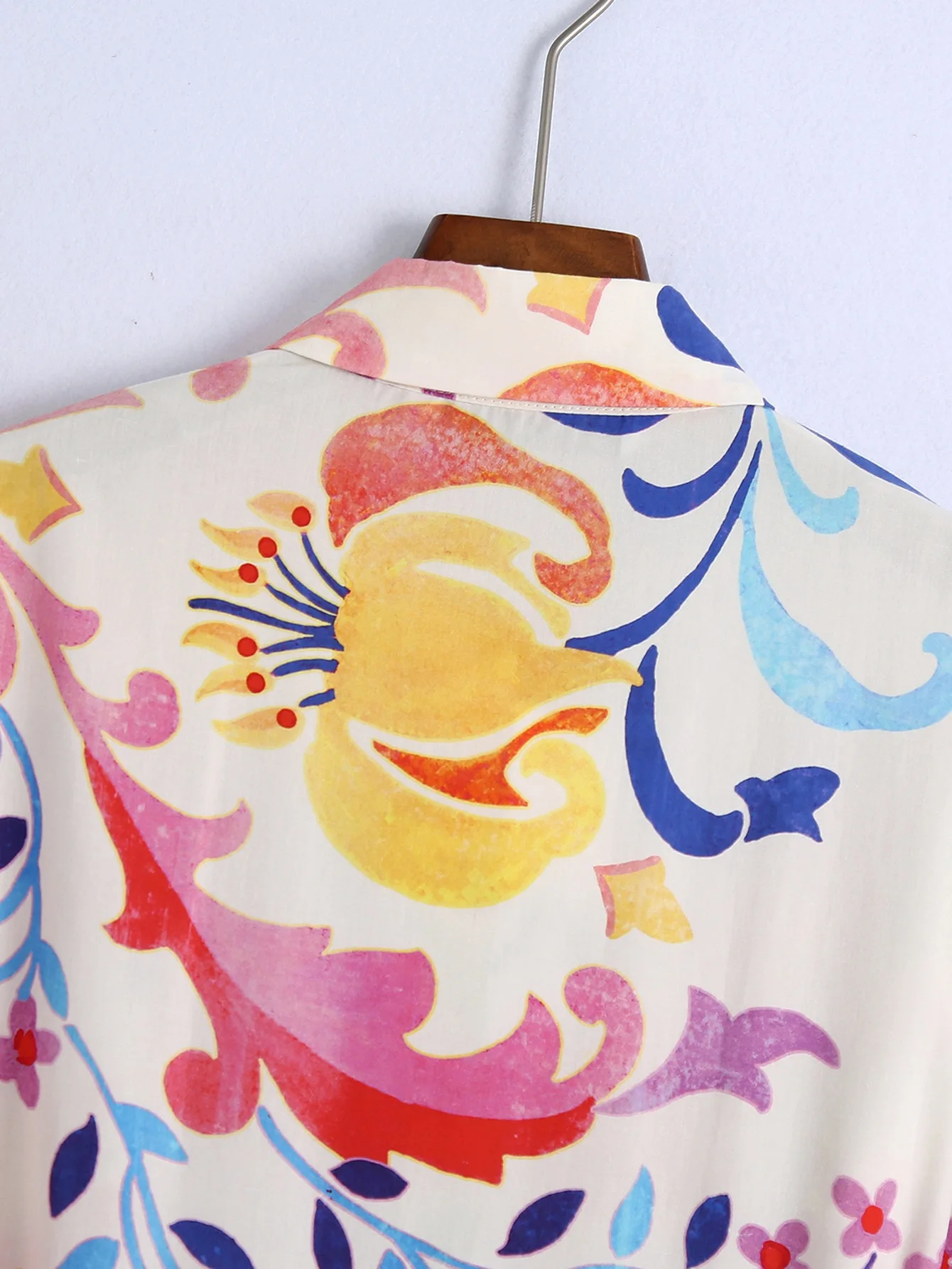 Summer Women Vintage Totem Floral Print Dress With Bow Female Sashes Midi Shirt Dress Chic Casual Slim Dresses Vestido