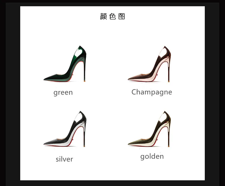 Luxury Genuine Leather Elegant Women's High Heels Shoes Pointed Toes Sexy Classic Red Soled Shoes Pumps Ladies Prom Shoes Women
