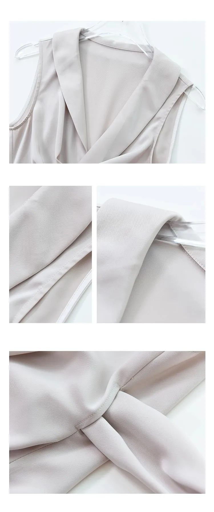 V-Neck Sleeveless Vest For Women In The Summer Of 2024, With A Satin Hanging Neck And A Unique And Versatile Top