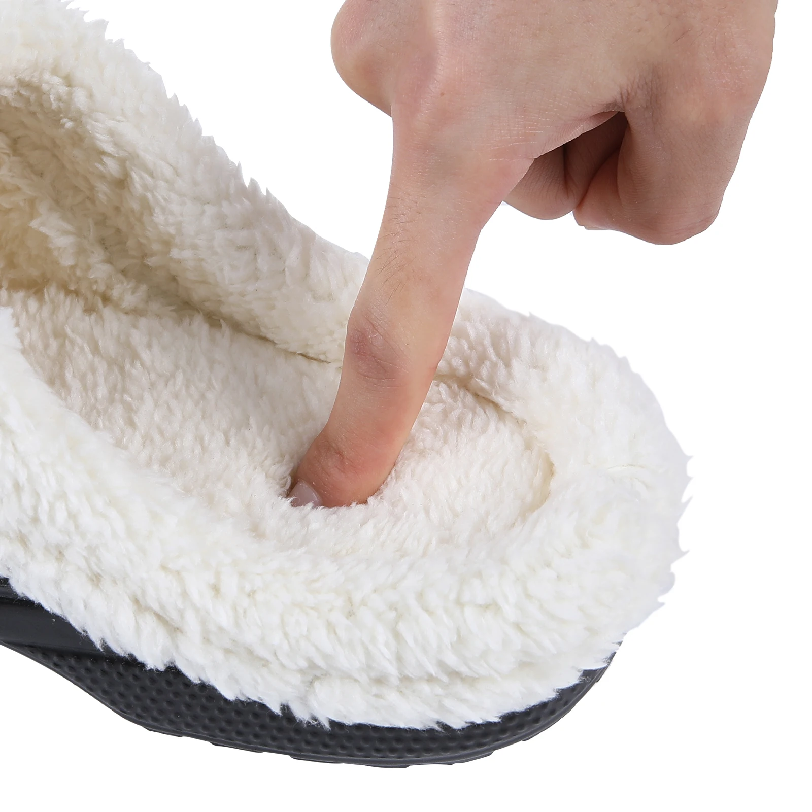 Litfun Female Clogs Couples Home Bedroom Fuzzy Slides Soft Sole Waterproof EVA Plush Slippers Women Warm Slippers Garden Shoes