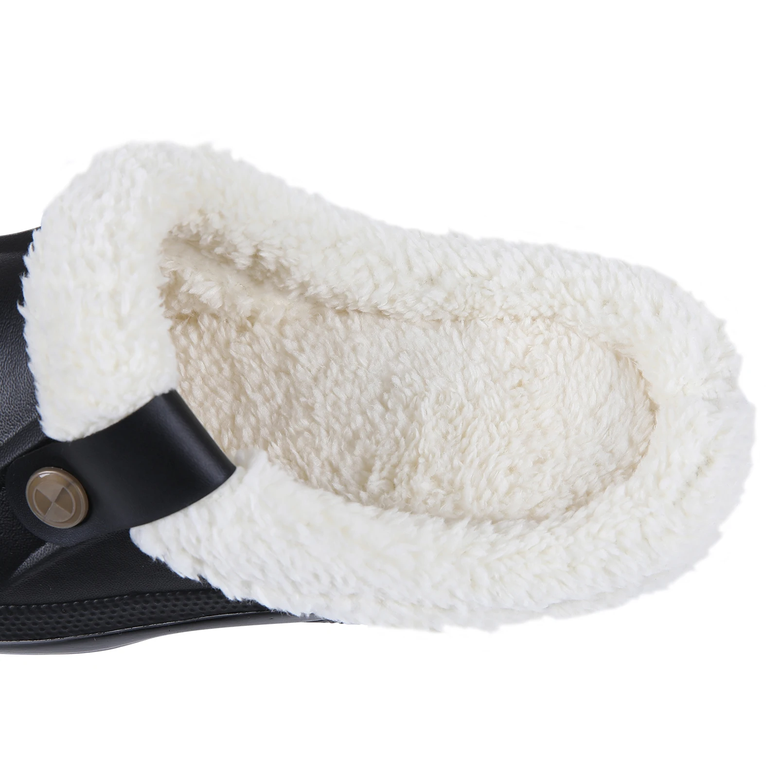 Litfun Female Clogs Couples Home Bedroom Fuzzy Slides Soft Sole Waterproof EVA Plush Slippers Women Warm Slippers Garden Shoes