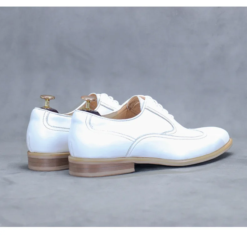 new white shoes for men Leather shoes men's business dress breathable leather shoe British lace-up fashion wedding party