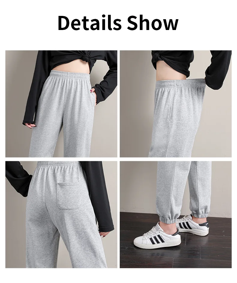 Women's Sports Pants Korean style Fashion High Waisted Joggers Plus Size Streetwear Harajuku Baggy Trousers for Female Vintage