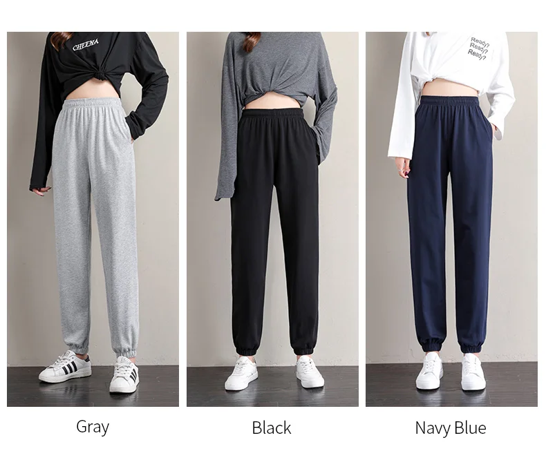 Women's Sports Pants Korean style Fashion High Waisted Joggers Plus Size Streetwear Harajuku Baggy Trousers for Female Vintage