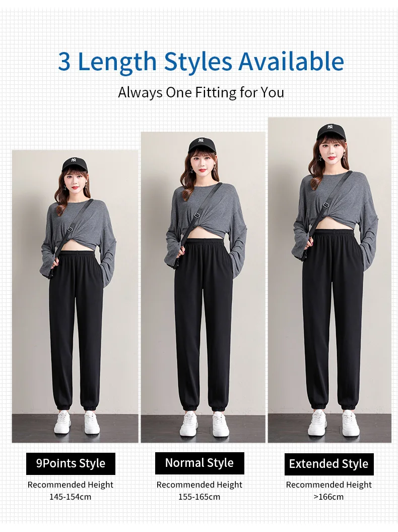 Women's Sports Pants Korean style Fashion High Waisted Joggers Plus Size Streetwear Harajuku Baggy Trousers for Female Vintage