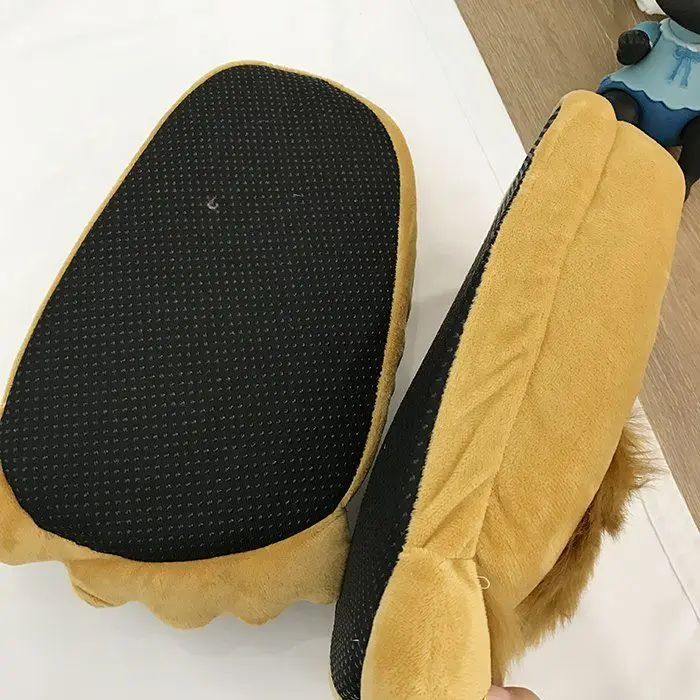 Designer Cartton Bigfoot Unisex Winter Indoor Slippers Cotton Shoes Women Men Slip On Lazy Home Shoes Lovers Couple Floor Shoes