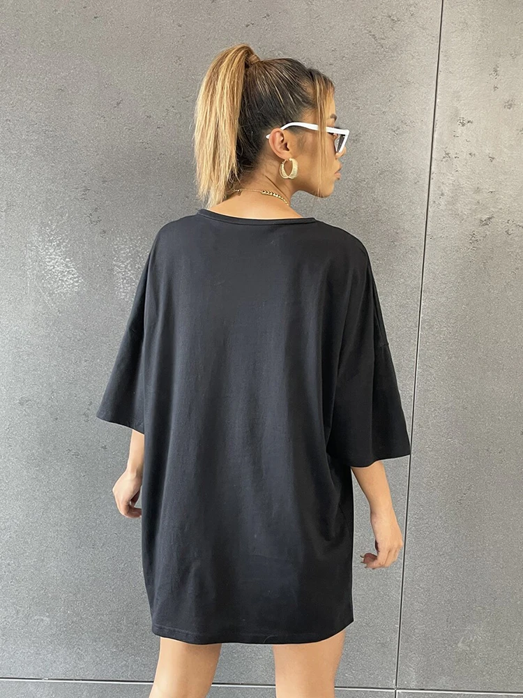 CHICAGO Basketball Streetwear Hip Hop T-Shirt Women Fashion Casual Cotton Clothing Loose Summer Breathable Tops Brand T-Shirts