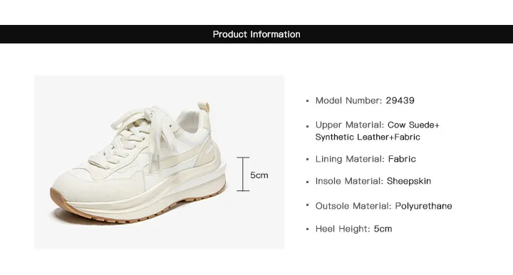 BeauToday Chunky Sneakers Casual Women Cow Suede Synthetic Leather Patchwork Lace-Up Round Toe Ladies Waffle Shoes 29439
