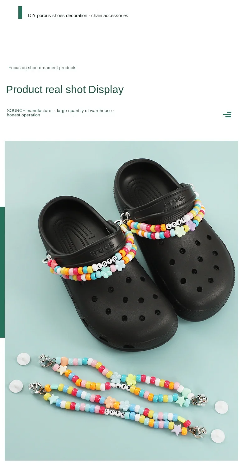 Brand Chain Charms Fashion Thanos Shoes Charms Pearl Resin Chains Shoe Decoration Detachable for Clog Sneakers Accessories