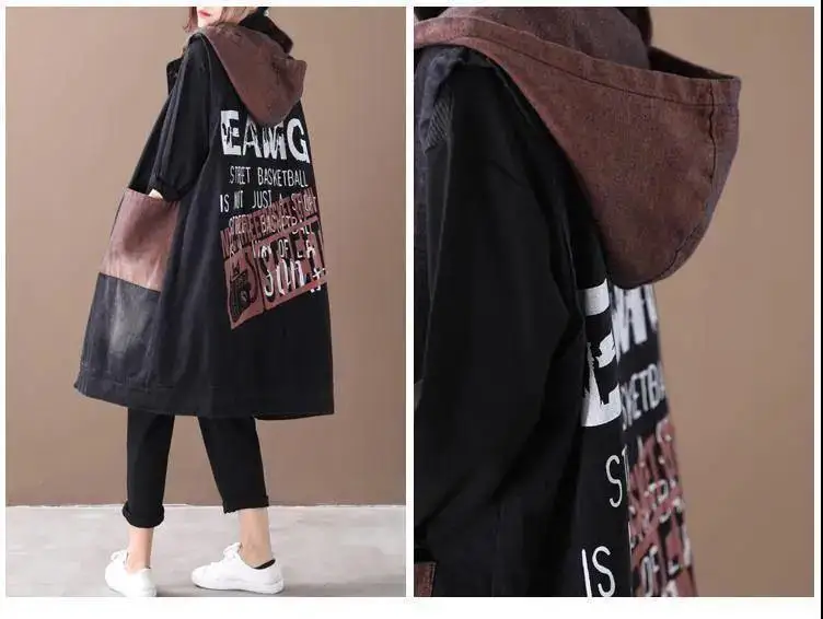 Retro Women Long Hooded Vest Summer Autumn Cardigan Free Shipping Sleeveless Tops Plus Size Korean Fashion Loose Big Pocket New