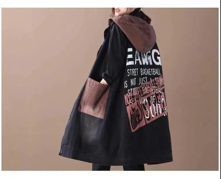 Retro Women Long Hooded Vest Summer Autumn Cardigan Free Shipping Sleeveless Tops Plus Size Korean Fashion Loose Big Pocket New