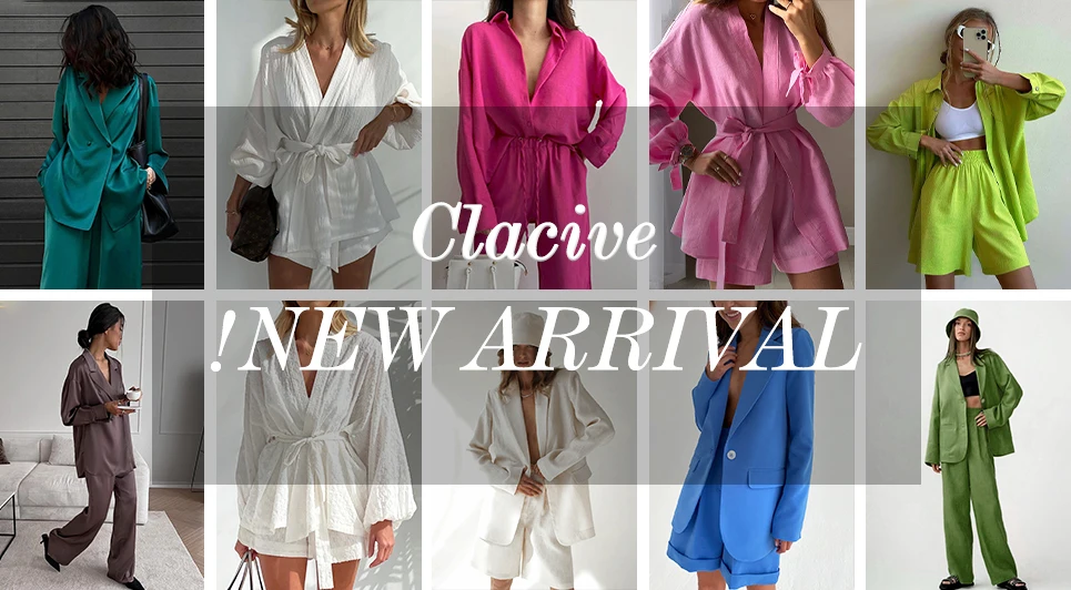 Clacive Fashion Woman Blouses 2022 Autumn Slim Lapel Long Sleeve Crop Shirts Ladies Streetwear White Skinny Blusas Tops Female
