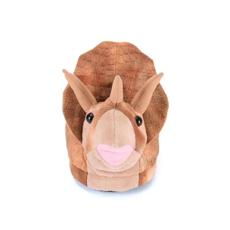 Tyrannosaurus Rex Plush Slippers For Men And Women Winter Cartoon Animals Indoor Cotton Shoes Home Warm Slippers Floor Shoes