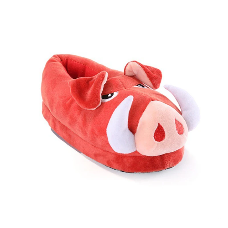 Tyrannosaurus Rex Plush Slippers For Men And Women Winter Cartoon Animals Indoor Cotton Shoes Home Warm Slippers Floor Shoes
