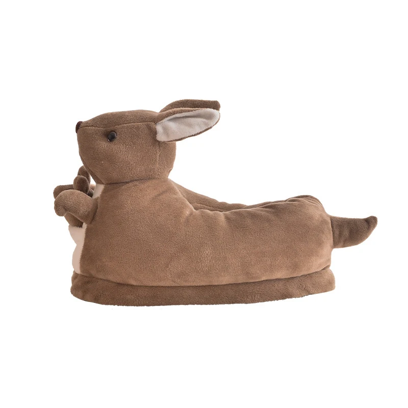 Tyrannosaurus Rex Plush Slippers For Men And Women Winter Cartoon Animals Indoor Cotton Shoes Home Warm Slippers Floor Shoes