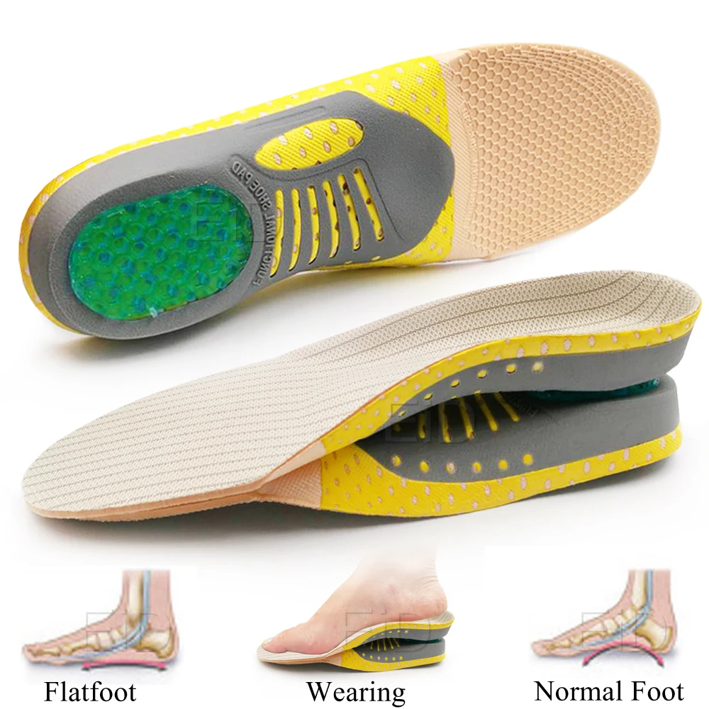 Flat Feet Template Arch Support Orthopedic Insoles,Plantar Fasciitis Heel Pain Orthotics Insoles Sneakers Shoe Inserts Men Women