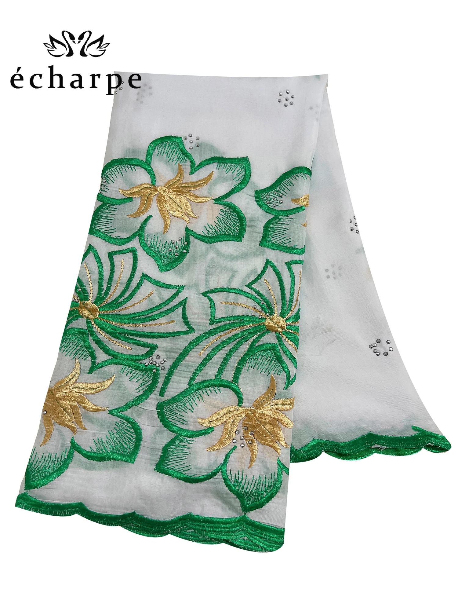 Latest Dubai Cotton Scarf Muslim Women African Cotton Hijab Islam Hijab Pashmina Turban Headscarf Embroidery Shawl