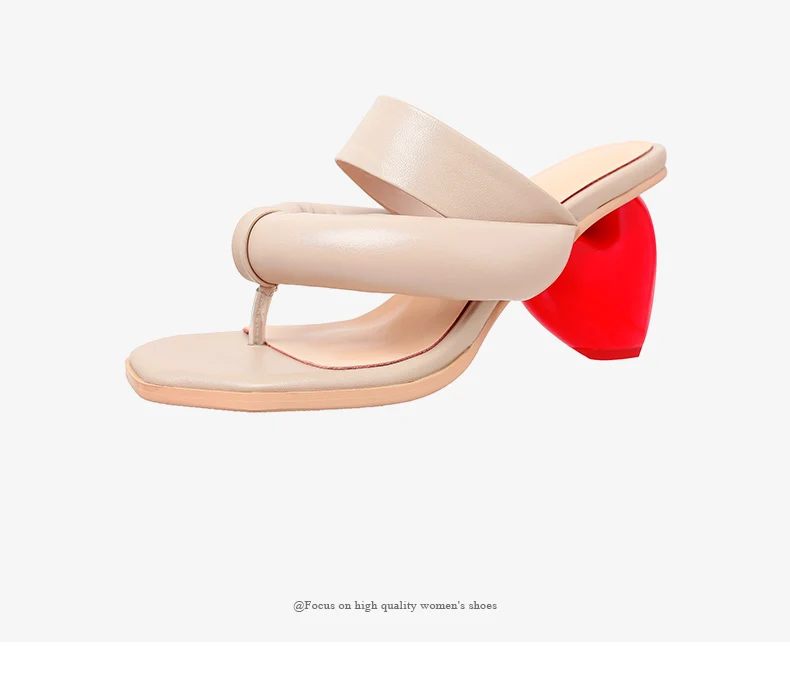 New 2022 Sexy Summer Japanese Style High Heels Open Toe Black White Apricot Dress Party Casual Female Slippers flip flops Shoes