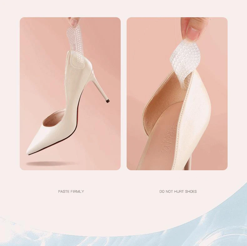 Upgrade Silicone Heel Stickers Heels Grips for Women Men Anti Slip Heel Cushions Non-Slip Inserts Pads Foot Heel Care Protector