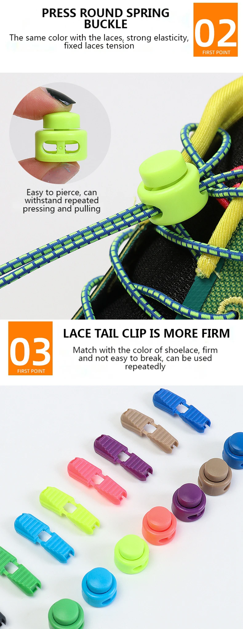 Strong Reflective Shoelaces Elastic Used For Sneakers No Tie Shoe Laces Spring Press Lock Convenient and Fast Lazy Shoelace