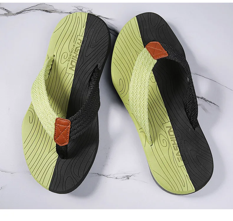 2021 Summer Men Flip Flops Beach Sandals Anti-slip High Quality Men Shoes Trendy Men Beach Slipper Big Size 45