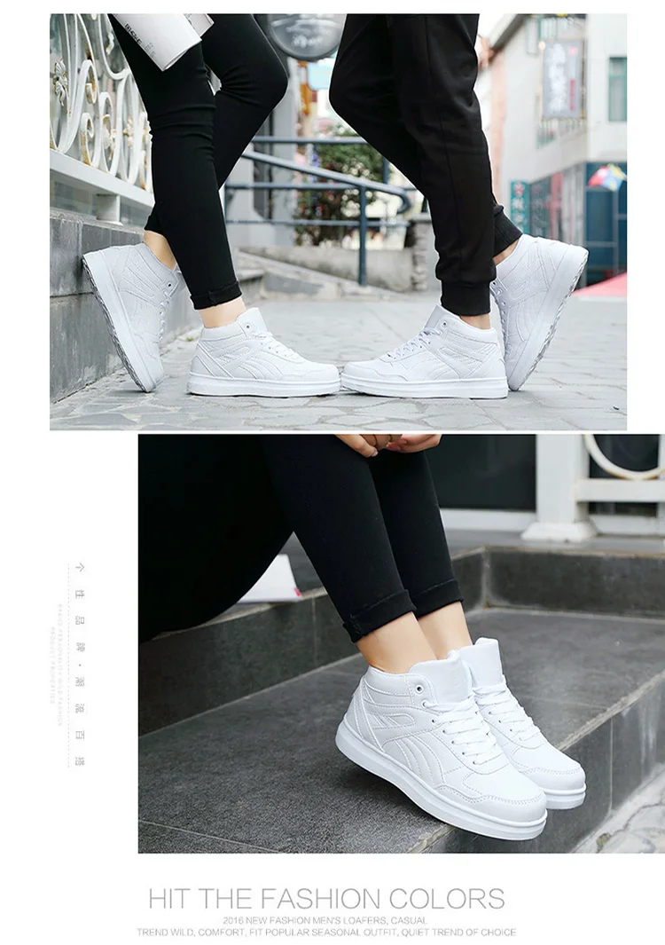 Spring Fashion Casual Shoes Men White Sneakers Breathable High top Flats Skateboarding Shoes 2025 New Unisex man shoes