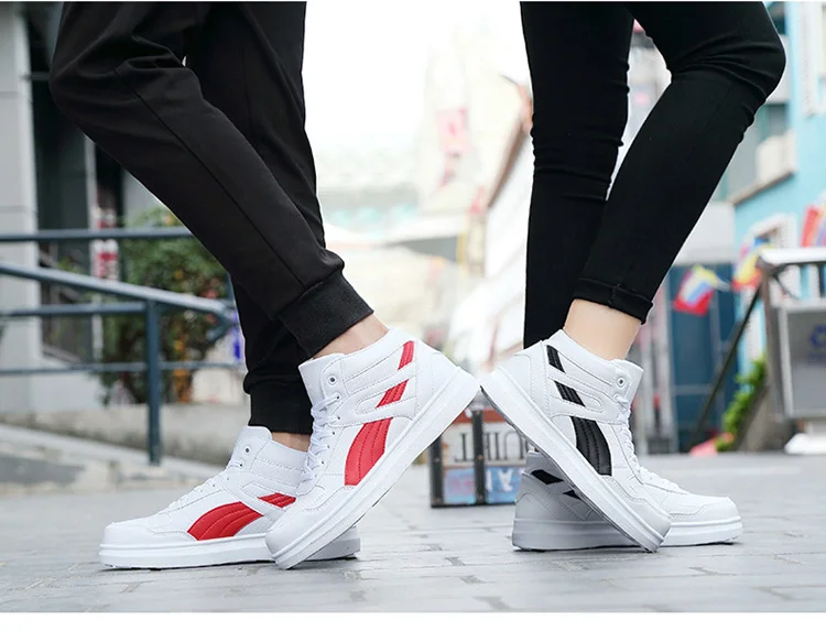 Spring Fashion Casual Shoes Men White Sneakers Breathable High top Flats Skateboarding Shoes 2025 New Unisex man shoes