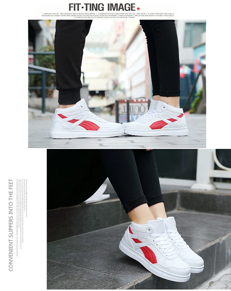 Spring Fashion Casual Shoes Men White Sneakers Breathable High top Flats Skateboarding Shoes 2025 New Unisex man shoes