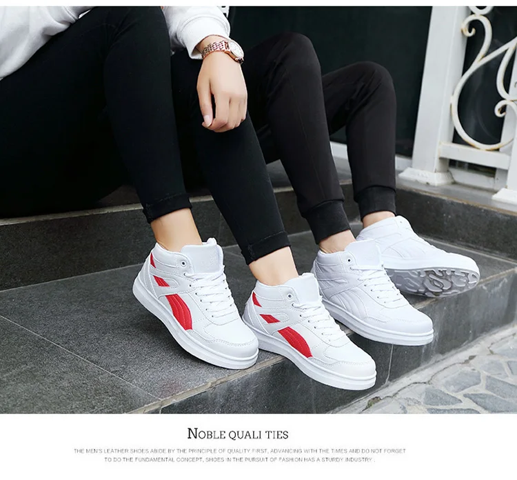 Spring Fashion Casual Shoes Men White Sneakers Breathable High top Flats Skateboarding Shoes 2025 New Unisex man shoes