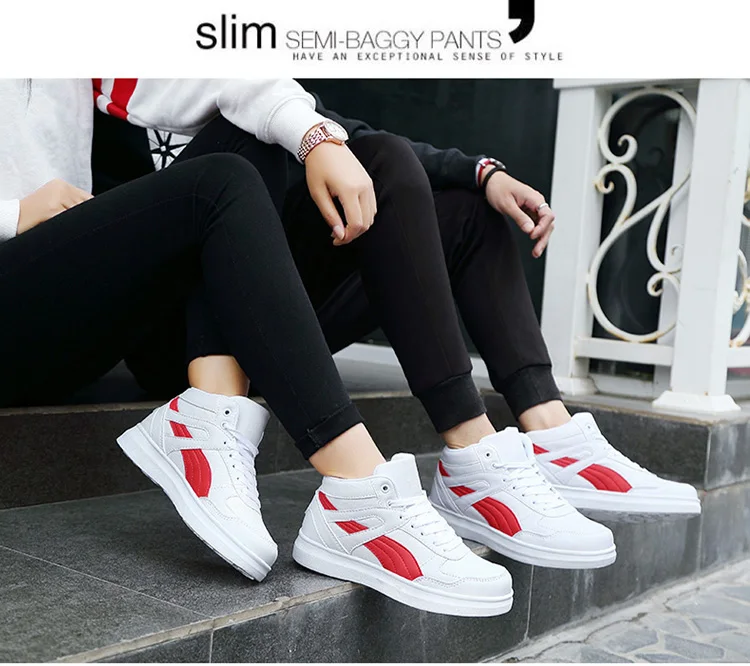 Spring Fashion Casual Shoes Men White Sneakers Breathable High top Flats Skateboarding Shoes 2025 New Unisex man shoes