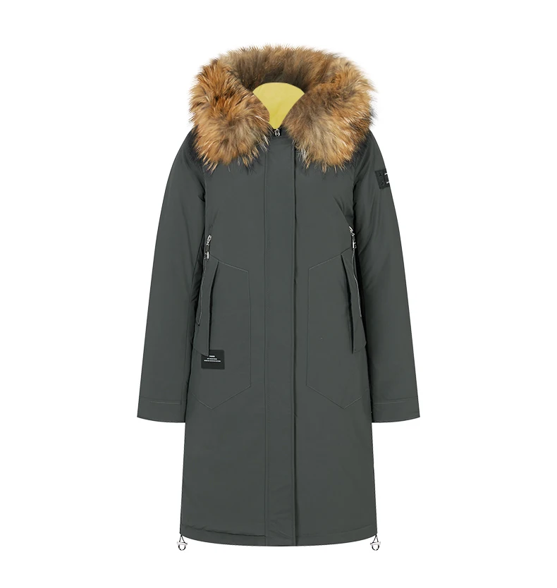 HaiLuoZi 2022 Winter New Arrival Women's Jacket Fashion Casual Raccoon Big Fur Collar Down Jackets Women Coat Parka Outerwear 89