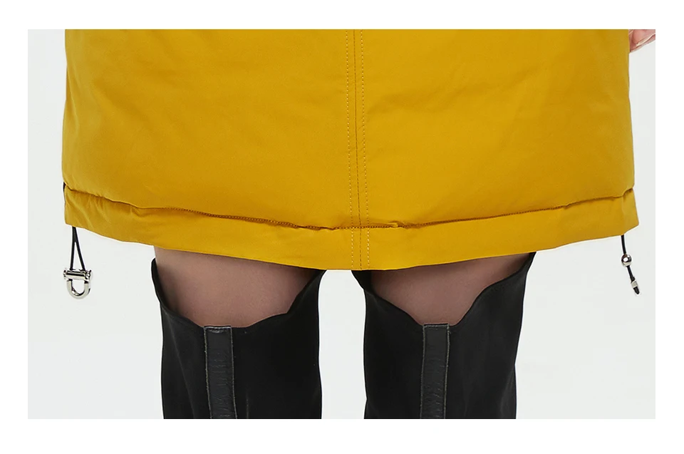 HaiLuoZi 2022 Winter New Arrival Women's Jacket Fashion Casual Raccoon Big Fur Collar Down Jackets Women Coat Parka Outerwear 89