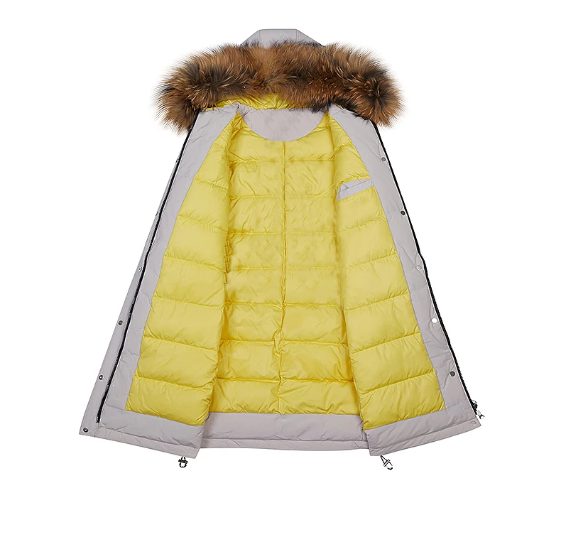 HaiLuoZi 2022 Winter New Arrival Women's Jacket Fashion Casual Raccoon Big Fur Collar Down Jackets Women Coat Parka Outerwear 89