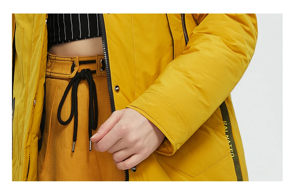 HaiLuoZi 2022 Winter New Arrival Women's Jacket Fashion Casual Raccoon Big Fur Collar Down Jackets Women Coat Parka Outerwear 89