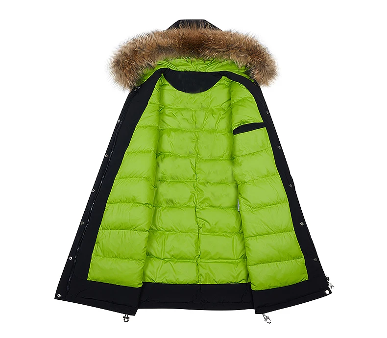 HaiLuoZi 2022 Winter New Arrival Women's Jacket Fashion Casual Raccoon Big Fur Collar Down Jackets Women Coat Parka Outerwear 89