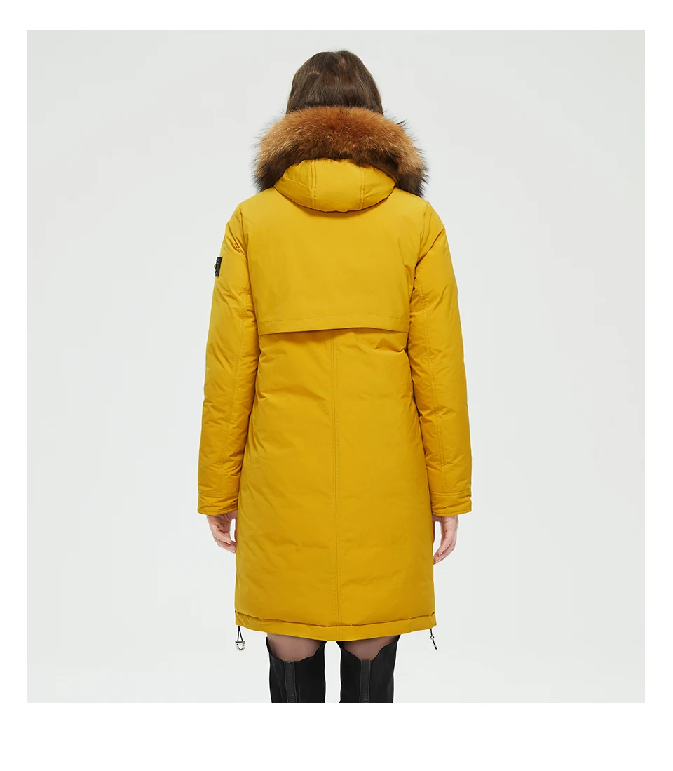 HaiLuoZi 2022 Winter New Arrival Women's Jacket Fashion Casual Raccoon Big Fur Collar Down Jackets Women Coat Parka Outerwear 89