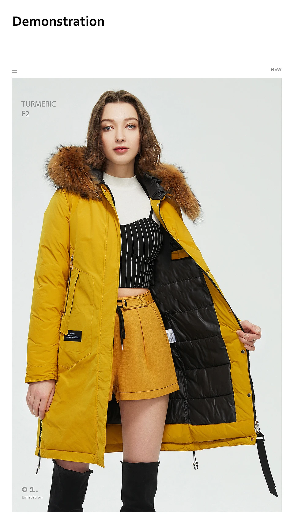 HaiLuoZi 2022 Winter New Arrival Women's Jacket Fashion Casual Raccoon Big Fur Collar Down Jackets Women Coat Parka Outerwear 89