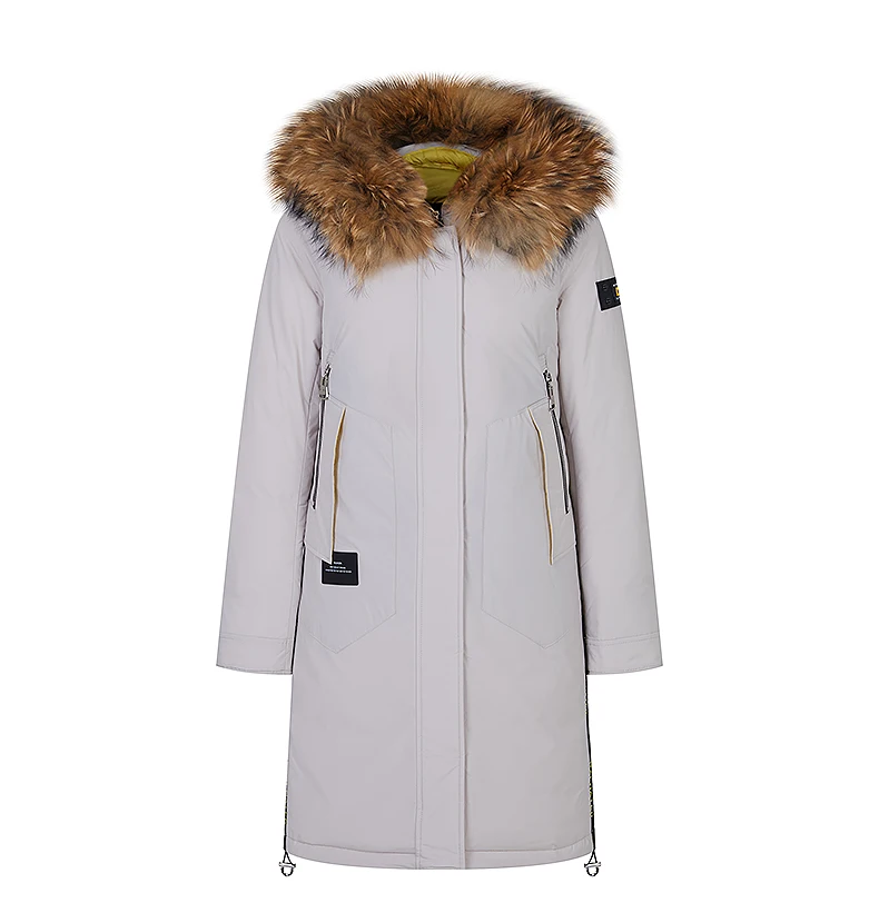 HaiLuoZi 2022 Winter New Arrival Women's Jacket Fashion Casual Raccoon Big Fur Collar Down Jackets Women Coat Parka Outerwear 89