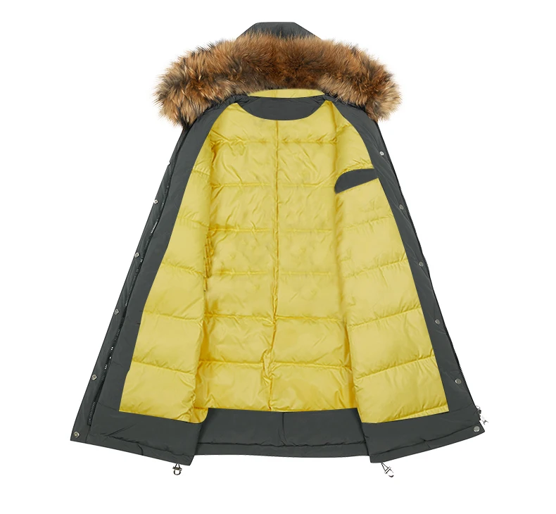 HaiLuoZi 2022 Winter New Arrival Women's Jacket Fashion Casual Raccoon Big Fur Collar Down Jackets Women Coat Parka Outerwear 89
