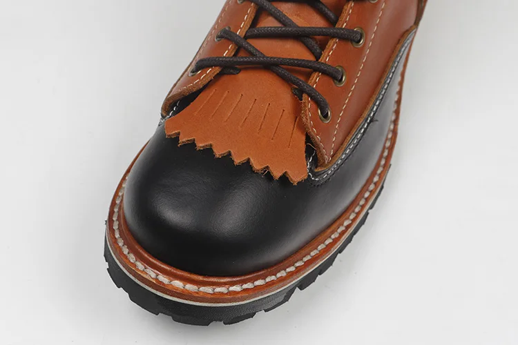 P001 Red Tornado Men's Genuine Cow Leather Motorcycle High Heel Casual Rider Footwear Cowhide Good Quality Goodyear Welted Boots